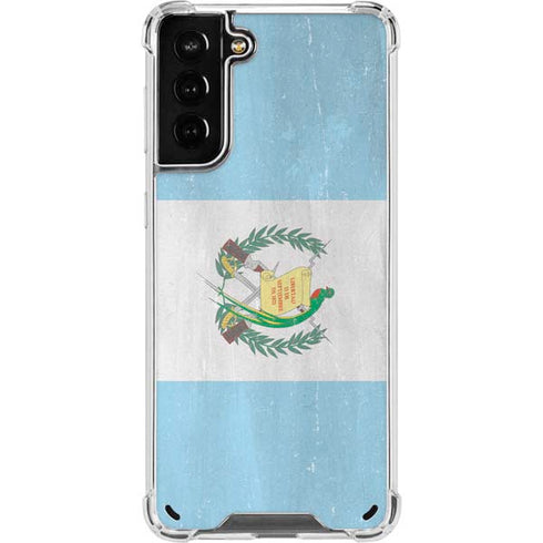 Guatemala Flag Distressed Galaxy S21 Plus 5G Clear Case
