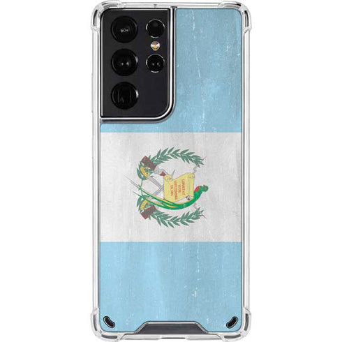 Guatemala Flag Distressed Galaxy S21 Ultra 5G Clear Case