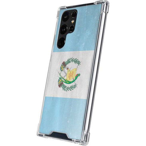Guatemala Flag Distressed Galaxy S22 Ultra Clear Case