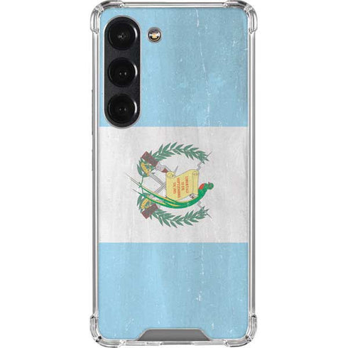 Guatemala Flag Distressed Galaxy S23 Clear Case