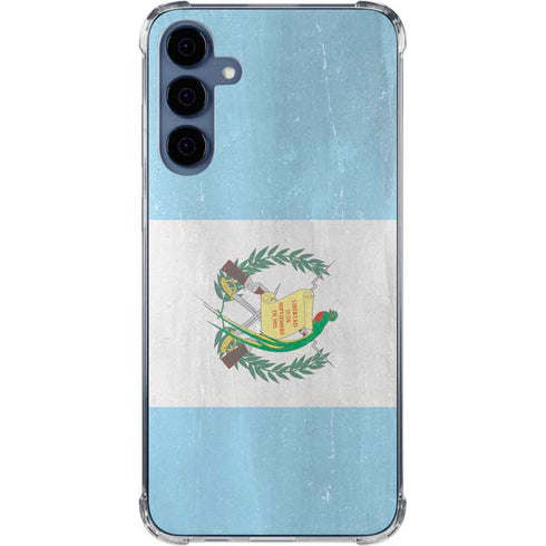 Guatemala Flag Distressed Galaxy S24 Clear Case