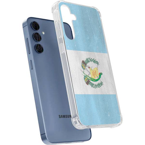 Guatemala Flag Distressed Galaxy S24 Clear Case