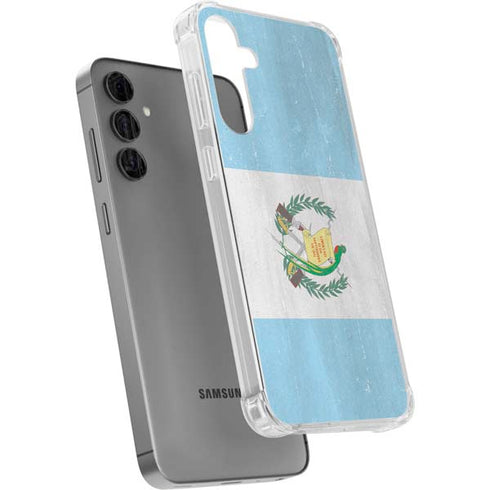 Guatemala Flag Distressed Galaxy S24 Plus Clear Case