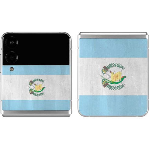 Guatemala Flag Distressed Galaxy Z Flip4 5G Skin