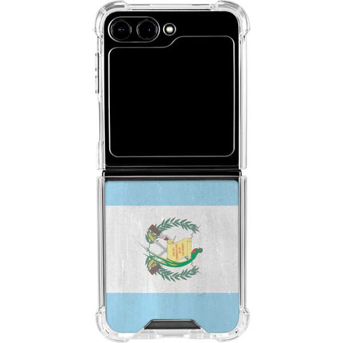 Guatemala Flag Distressed Galaxy Z Flip5 5G Clear Case