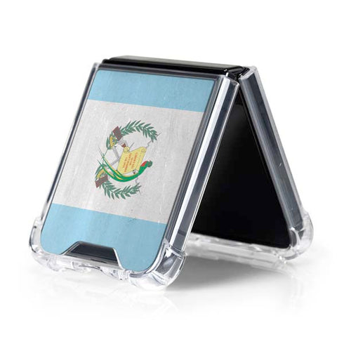 Guatemala Flag Distressed Galaxy Z Flip5 5G Clear Case