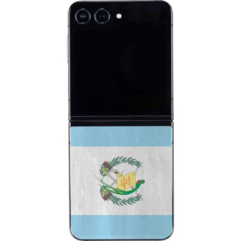 Guatemala Flag Distressed Galaxy Z Flip5 5G Skin