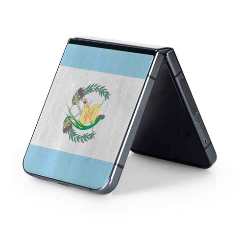 Guatemala Flag Distressed Galaxy Z Flip5 5G Skin
