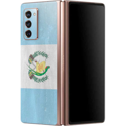 Guatemala Flag Distressed Galaxy Z Fold2 5G Skin
