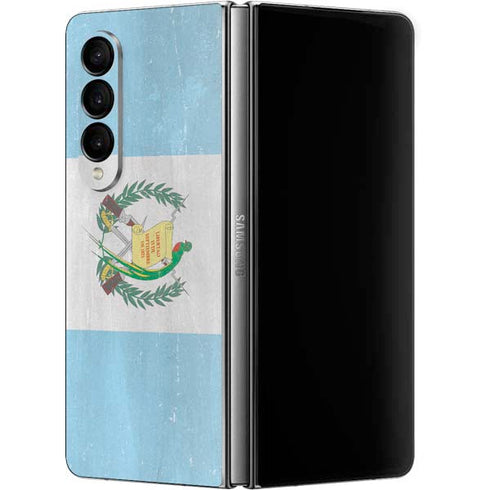 Guatemala Flag Distressed Galaxy Z Fold4 5G Skin