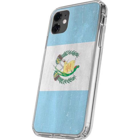 Guatemala Flag Distressed iPhone 11 Clear Case