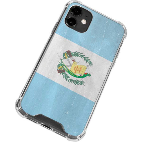 Guatemala Flag Distressed iPhone 12 Clear Case