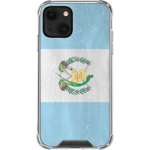 Guatemala Flag Distressed iPhone 13 Mini Clear Case