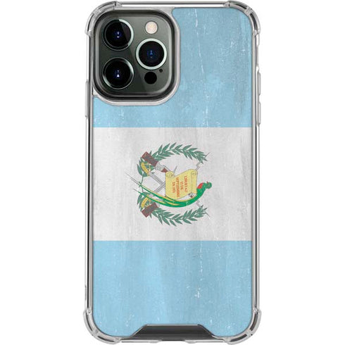 Guatemala Flag Distressed iPhone 13 Pro Max Clear Case