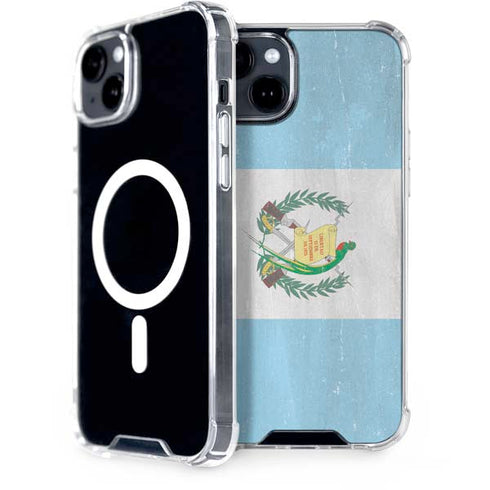 Guatemala Flag Distressed iPhone 15 Plus MagSafe Case