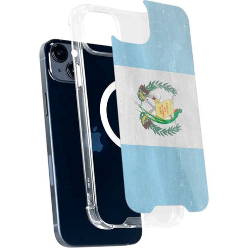 Guatemala Flag Distressed iPhone 15 Plus MagSafe Case