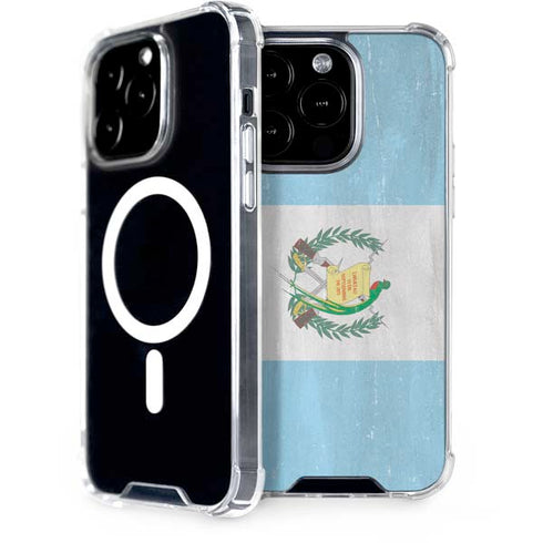 Guatemala Flag Distressed iPhone 14 Pro MagSafe Case