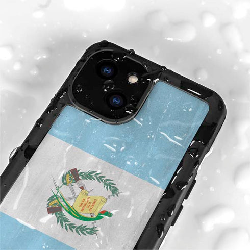 Guatemala Flag Distressed iPhone 15 Waterproof Case
