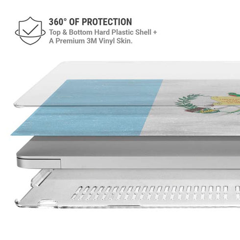 Guatemala Flag Distressed MacBook Air 15in (2023-2025) Case plus Skin