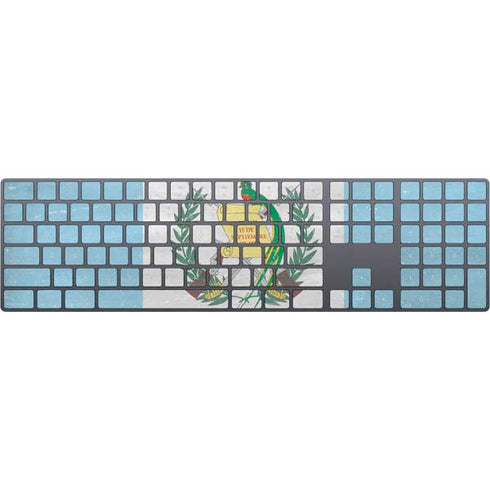 Guatemala Flag Distressed Magic Keyboard with Numeric Keypad Skin