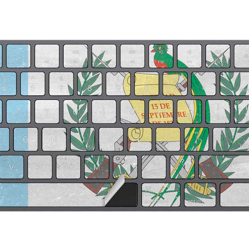 Guatemala Flag Distressed Magic Keyboard with Numeric Keypad Skin