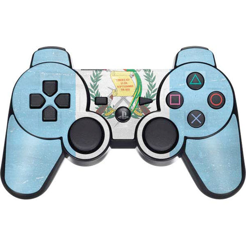 Guatemala Flag Distressed PS3 Dual Shock wireless controller Skin