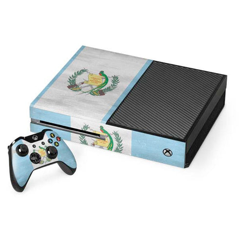 Guatemala Flag Distressed Xbox One Console and Controller Bundle Skin