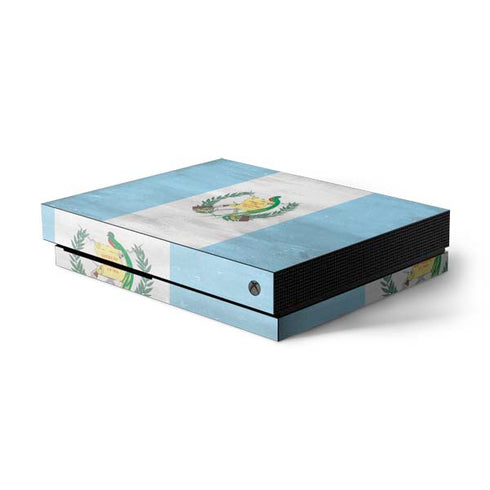 Guatemala Flag Distressed Xbox One X Console Skin