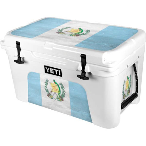 Guatemala Flag Distressed YETI Tundra 45 Hard Cooler Skin