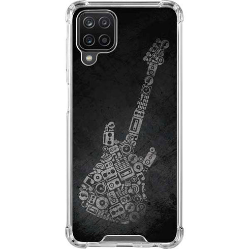 Guitar Pattern Galaxy A12 Clear Case