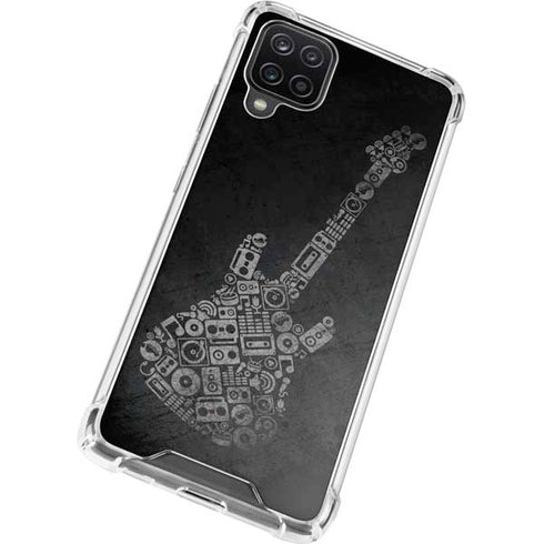 Guitar Pattern Galaxy A12 Clear Case