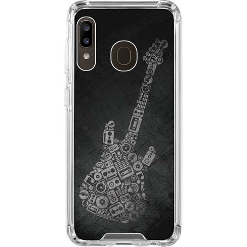 Guitar Pattern Galaxy A30 Clear Case
