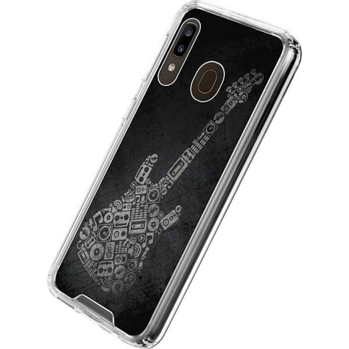 Guitar Pattern Galaxy A30 Clear Case