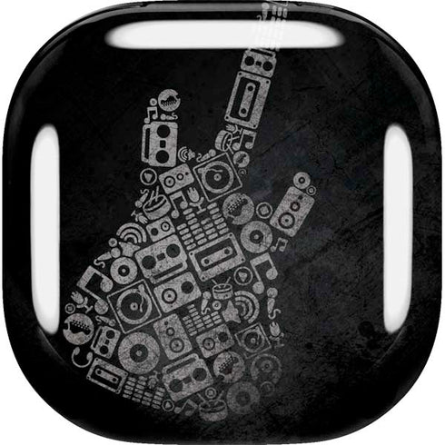 Guitar Pattern Galaxy Buds Live Skin
