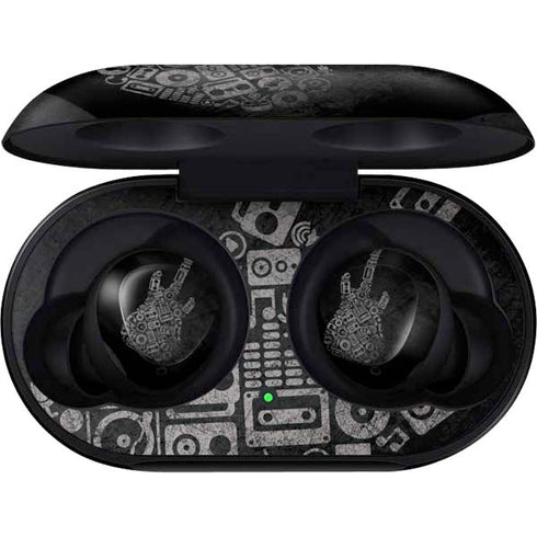 Guitar Pattern Galaxy Buds Skin