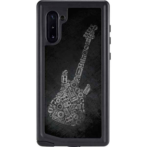 Guitar Pattern Galaxy Note 10 Waterproof Case