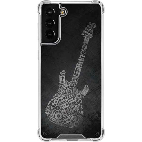 Guitar Pattern Galaxy S21 Plus 5G Clear Case