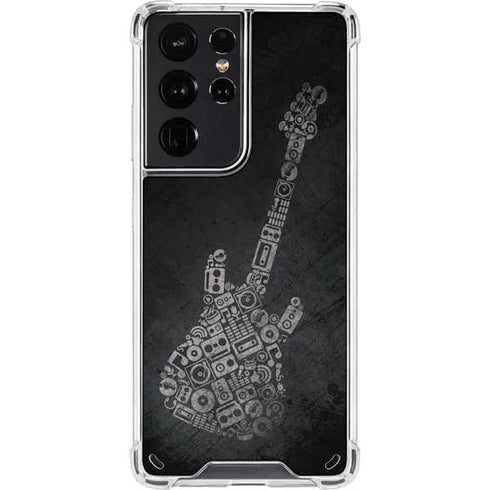 Guitar Pattern Galaxy S21 Ultra 5G Clear Case