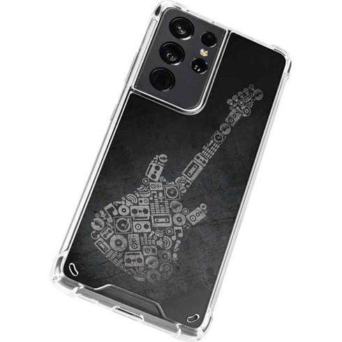Guitar Pattern Galaxy S21 Ultra 5G Clear Case
