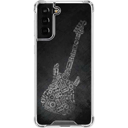 Guitar Pattern Galaxy S22 Plus Clear Case