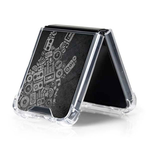 Guitar Pattern Galaxy Z Flip5 5G Clear Case