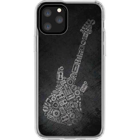 Guitar Pattern iPhone 11 Pro Clear Case