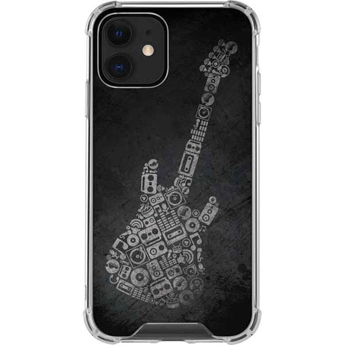 Guitar Pattern iPhone 12 Clear Case