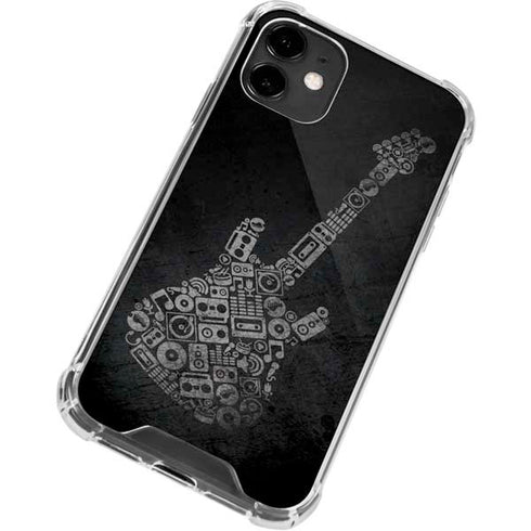 Guitar Pattern iPhone 12 Clear Case