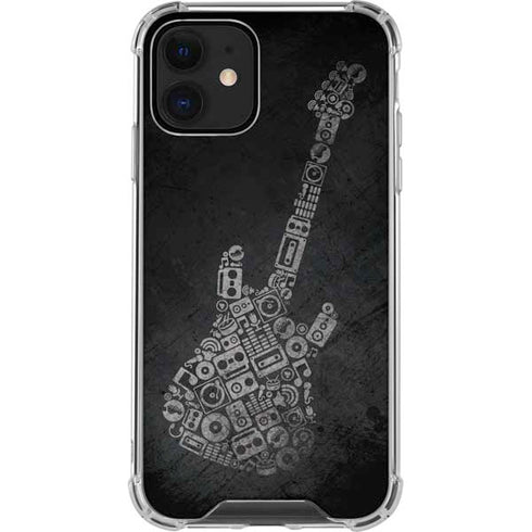 Guitar Pattern iPhone 12 Mini Clear Case