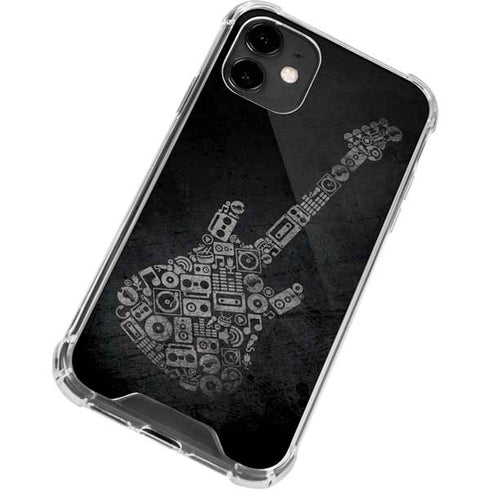 Guitar Pattern iPhone 12 Mini Clear Case