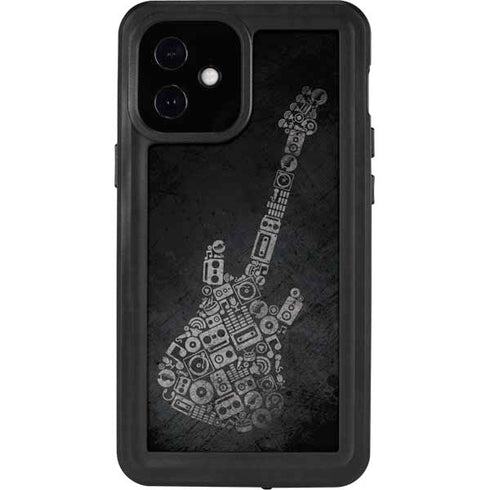 Guitar Pattern iPhone 12 Mini Waterproof Case