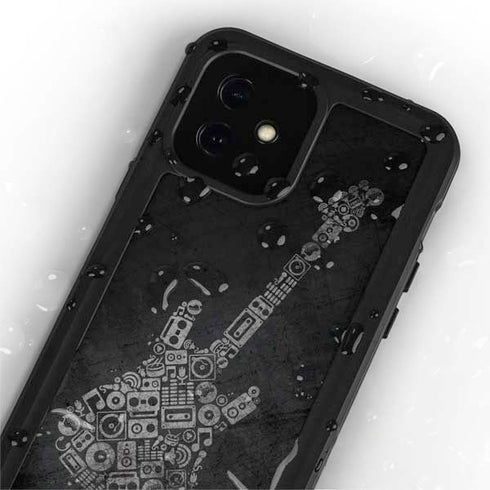 Guitar Pattern iPhone 12 Mini Waterproof Case