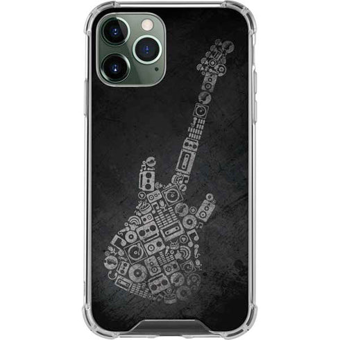 Guitar Pattern iPhone 12 Pro Max Clear Case