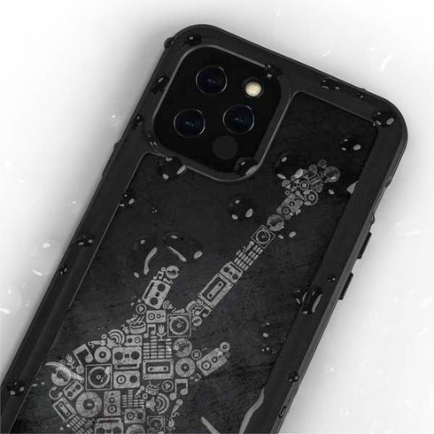 Guitar Pattern iPhone 12 Pro Max Waterproof Case